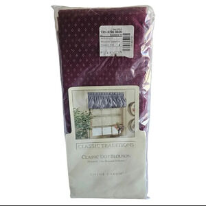 New Retired J.C. Penney One Blouson Valance Cranberry Classic Dot